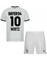 Bayer Leverkusen Florian Wirtz #10 Vieraspaita Lasten 2023-24 Lyhythihainen (+ shortsit)